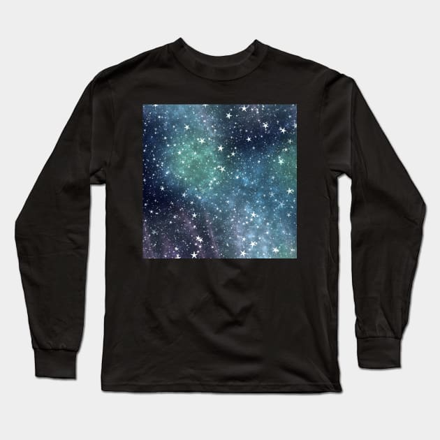 Blue Sky Full of Stars Long Sleeve T-Shirt by swatianzone